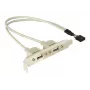 Slotbracket 1x εσωτερικό USB 5-Pin σε 2x εξωτερικά USB 2.0 DeLOCK 71000