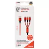 Καλώδιο USB 2GO 797150 1,5m USB B USB C/Micro-USB B/Lightning κόκκινο