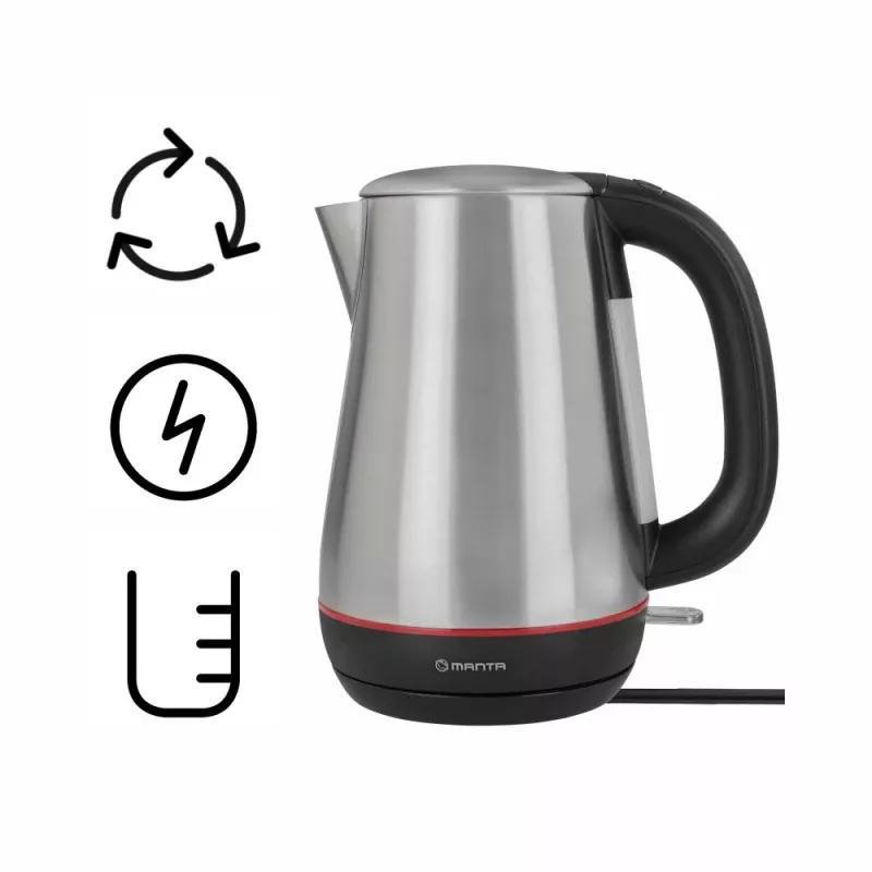 Βραστήρας MANTA 1,7L 2200W ανοξείδωτος χάλυβας