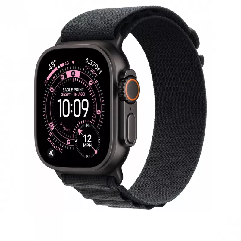 Λουράκι smartwatch Apple MG9J4ZM/A μαύρο τιτάνιο πολυεστέρας ελαστάνη