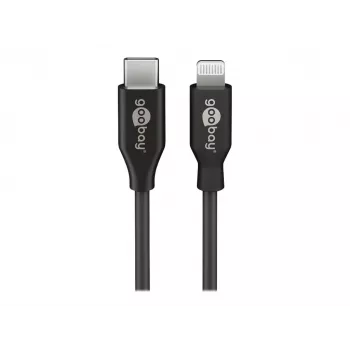 Goobay Καλώδιο φόρτισης και συγχρονισμού USB-C™, 1 m, Μαύρο - Καλώδιο MFi για Apple iPhone/iPad Μαύρο (39445)