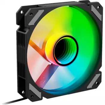 SHARKOON SHARK Mirror RGB PWM Reverse 120 mm ανεμιστήρας κουτιού, 1500 RPM, μαύρος