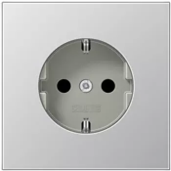 Πρίζα Jung AL 1520 CEE 7/3, περίβλημα αλουμινίου, 250 V, 16 A, 70×70 mm