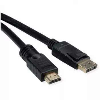 Αντάπτορας καλωδίου βίντεο ROLINE 11.04.5776 7.5m HDMI Type-A DisplayPort μαύρο