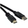 Αντάπτορας καλωδίου βίντεο ROLINE 11.04.5776 7.5m HDMI Type-A DisplayPort μαύρο