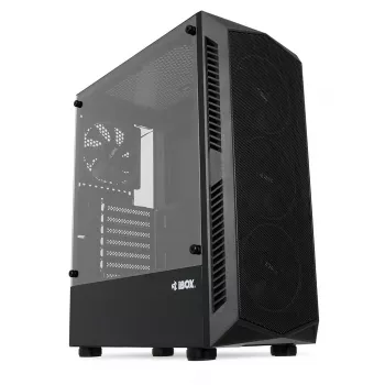 Κουτί υπολογιστή IBOX LUPUS 27 Midi Tower ATX, tempered glass, RGB, 455×200×380 mm, υποστηρίζει ATX, GPU έως 32 cm