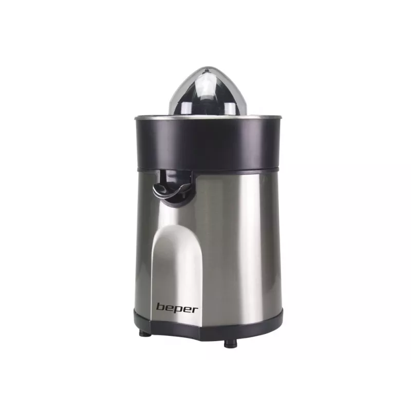 Beper P102EST001 ηλεκτρικός στίφτης εσπεριδοειδών, 85 W, στόμιο κατά της διαρροής, 2 κώνοι, μαύρο / ανοξείδωτο ατσάλι