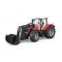 Τρακτέρ παιχνίδι BRUDER Massey Ferguson 7624 με μπροστινό φορτωτή, κόκκινο, για παιδιά από 3 ετών