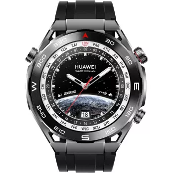 Huawei Watch Ultimate – Smartwatch με Λουράκι – υδρογονωμένο καουτσούκ νιτριλίου (HNBR) – Περίμετρος καρπού: 140–210 mm – Οθόνη 3,8 cm (1,5 ίντσες) – NFC, Bluetooth