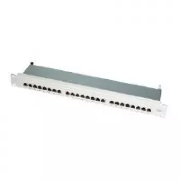 LogiLink - patch panel - RJ-45 X 24 - ανοιχτό γκρι, RAL 7035 - 1U