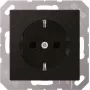 Πρίζα Type F Jung A 1520 BF SWM, μαύρο γραφίτης, 250 V 16 A, θερμοπλαστικό, 55x55 mm