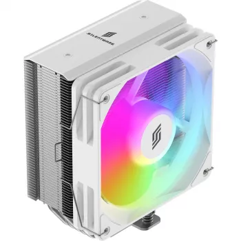 Ψύκτρα CPU Silentware Bora RGB Λευκό με ανεμιστήρα 120 mm PWM-ARGB, 215 W TDP, συμβατή με AM5 και LGA1851