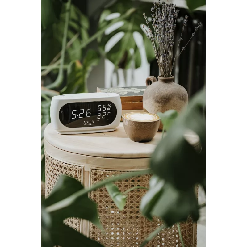 Adler AD 1186W Ξυπνητήρι ψηφιακό ξυπνητήρι Μαύρο, Λευκό