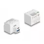 DeLOCK Keystone module USB Type-A USB Type-C PD 20W λευκό