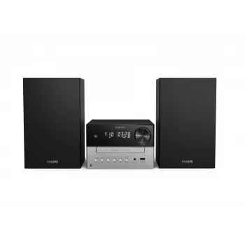 Philips TAM3205M2 Σύστημα ήχου σπιτιού Μικροσύστημα ήχου σπιτιού 20 W Μαύρο, Ασημί