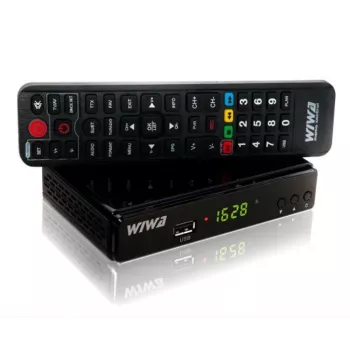 WIWA H.265 DVB-T/DVB-T2 HEVC δέκτης, Full HD 1080p, PVR, HDMI 1.3, USB 2.0, SCART, μαύρο