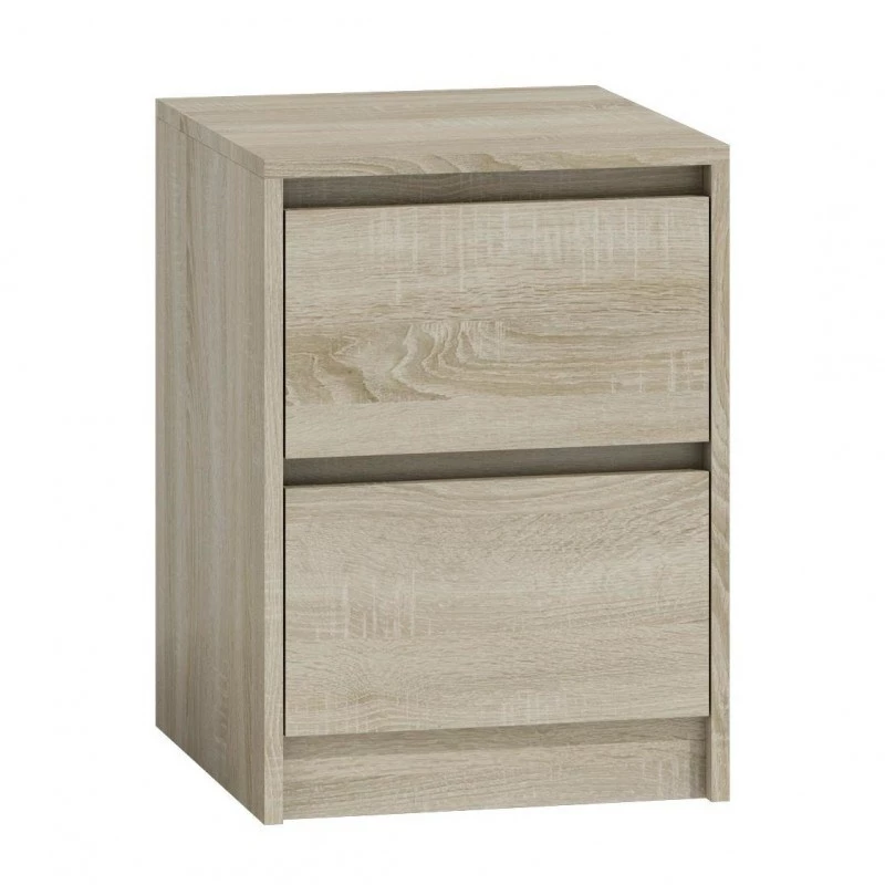 Topeshop K2 SONOMA κομοδίνο 2 συρτάρια δρυς