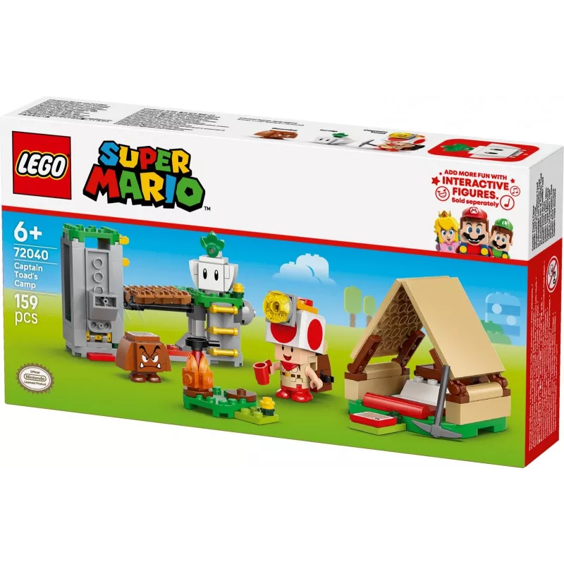 Παιχνίδι κατασκευής LEGO Captain Toads Camp σετ 72040 με διαδραστικές λειτουργίες Super Mario