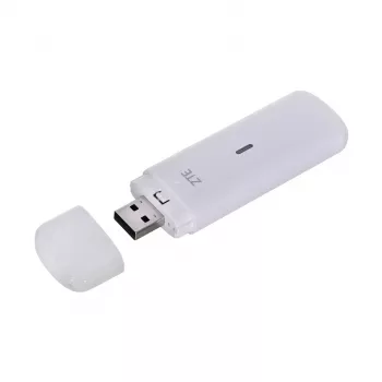 USB Modem Κινητής ZTE MF833N, φορητή μορφή USB, 4G LTE-FDD/TDD έως 150 Mbit/s, υποστήριξη HSUPA/2G, υποδοχή microSD, λευκό