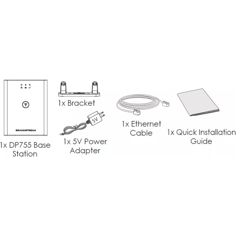Βάση DECT Grandstream DP755 Μαύρη