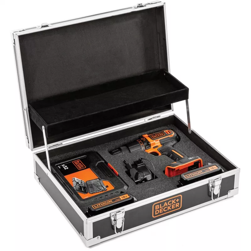 Δράπανο Black & Decker BDCHD18B2FC-QW 18V Ιόντων Λιθίου 2 Μπαταρίες