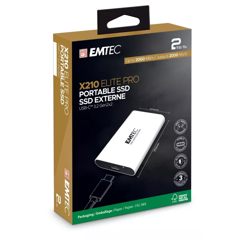 Φορητός SSD EMTEC X210 3.2 Gen2 2 TB