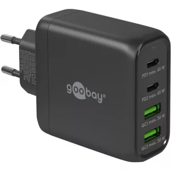 Goobay 64817 Φορτιστής για φορητές συσκευές ακουστικά - smartphone - tablet μαύρο AC γρήγορη φόρτιση εσωτερικού χώρου (64817)