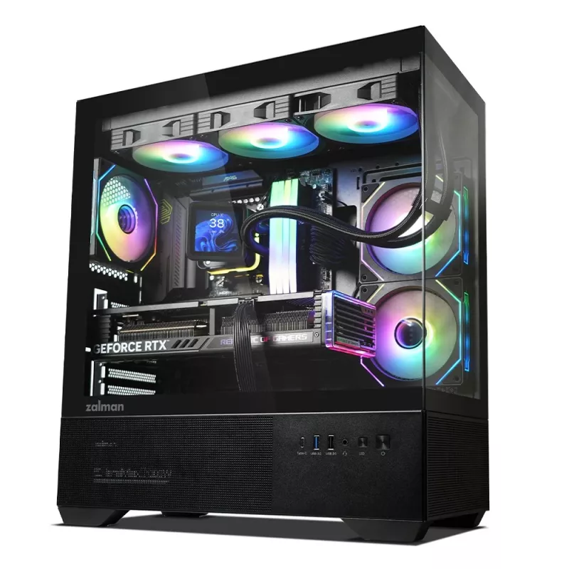 Κουτί PC CHRONIX V2 Mid Tower ARGB Ανεμιστήρες x3 μαύρο