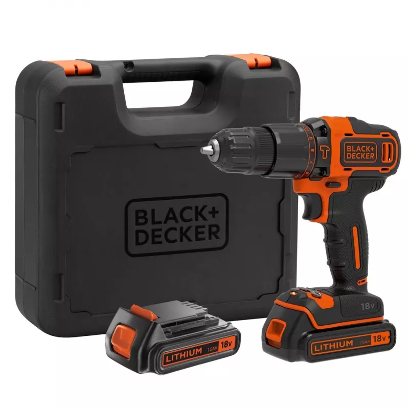 Black & Decker BDCHD18KB-QW Δράπανο χωρίς κλειδί μαύρο, πορτοκαλί