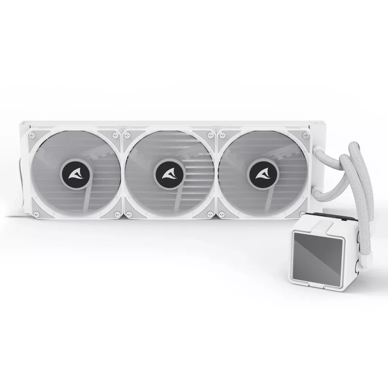 All-in-One Υδρόψυξη CPU Sharkoon S100 ARGB λευκό – Ψυγείο 360 mm, εφέ Infinity Mirror