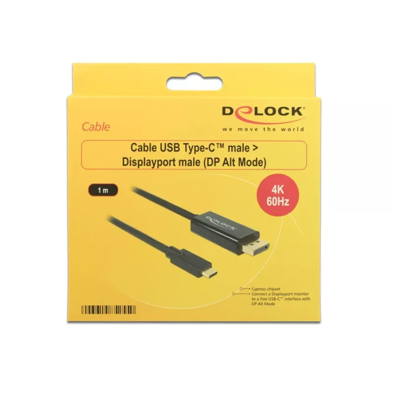 Προσαρμογέας καλωδίου βίντεο USB Type-C DisplayPort DeLOCK 85255