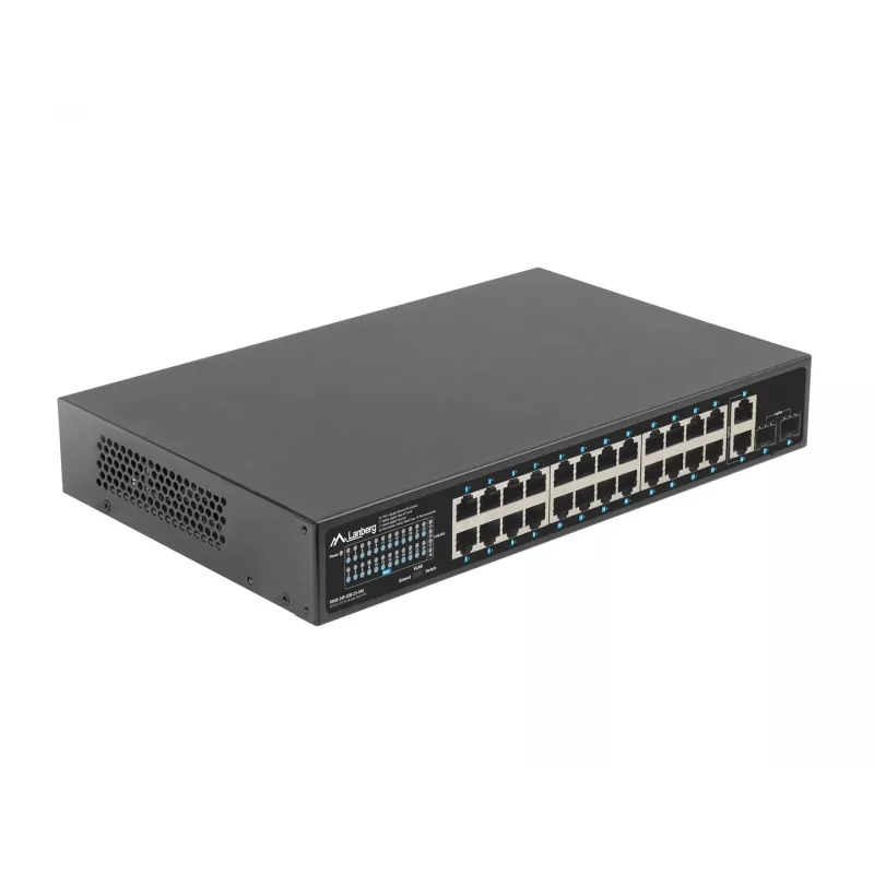 Unmanaged switch LANBERG RSGE-24P-2GE-2S-360 με 24 θύρες RJ-45 Ethernet