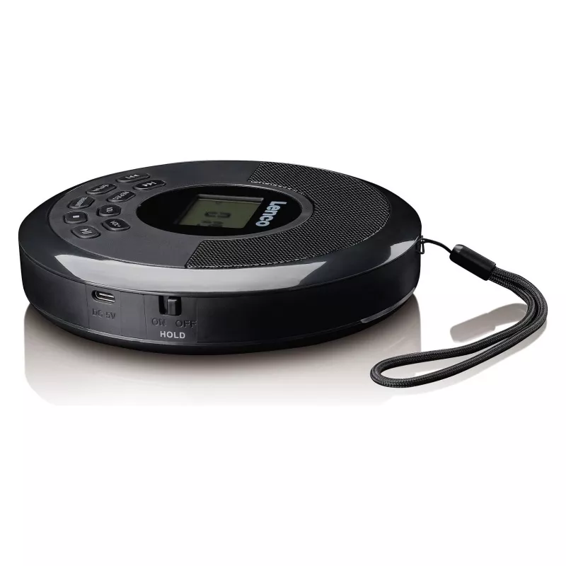 Φορητό CD player Lenco CD-340BK — μαύρο, φορητός σχεδιασμός