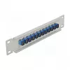 Patchpanel LWL DeLOCK 10 ιντσών 12 Port SC Simplex μπλε 1HE γκρι