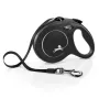 Flexi New Classic L αυτόματο λουρί σκύλου, ιμάντας, 5 m, έως 50 kg, μαύρο