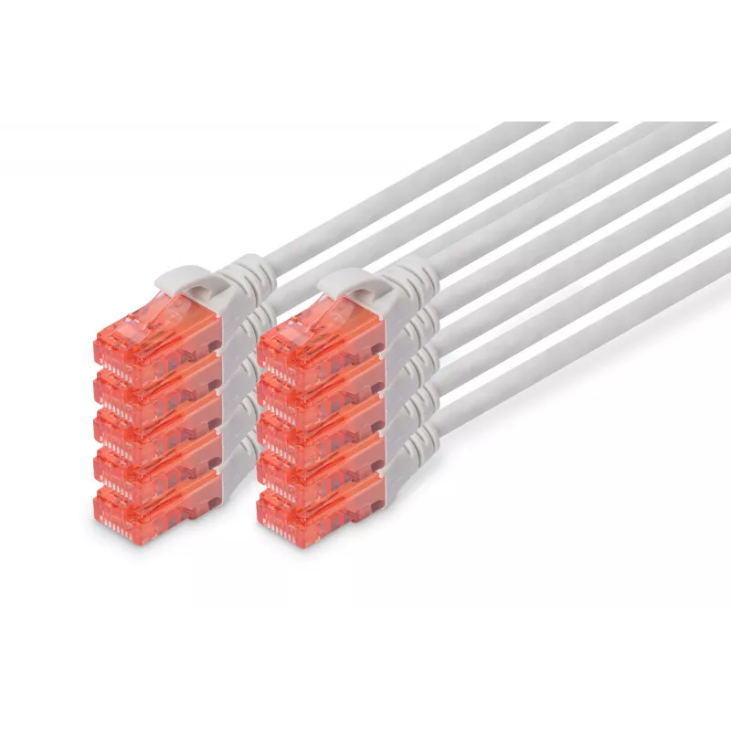Καλώδιο Patch Cord Digitus CAT 6 U/UTP LSZH 0,5m 10 τεμ.