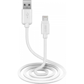 SBS TECABLEUSBIP589W καλώδιο Lightning 1 m λευκό (TECABLEUSBIP589W)