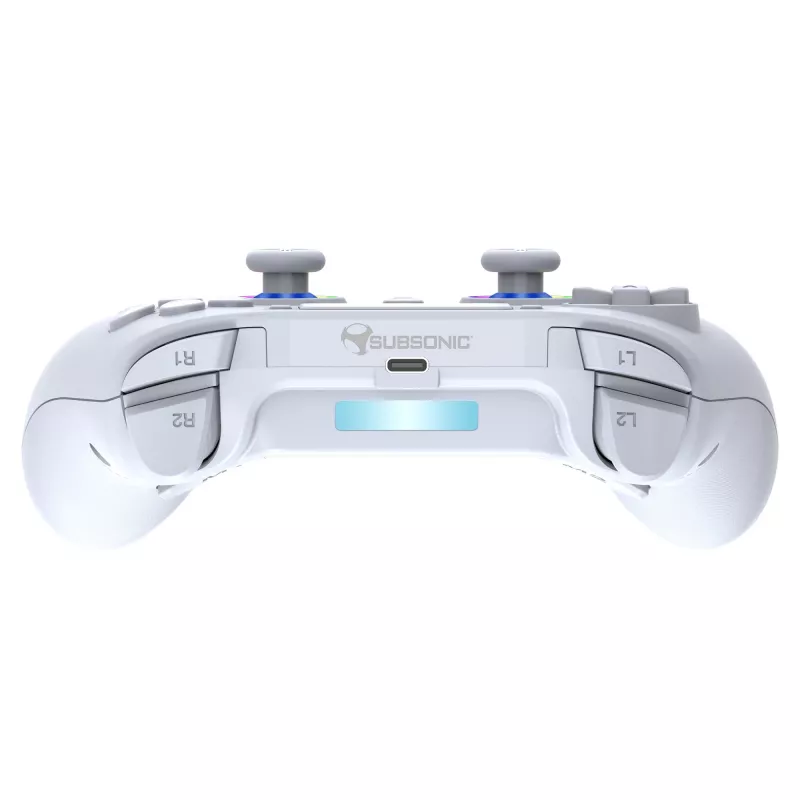 Gamepad Subsonic PS5 Wireless LED Controller λευκό D-pad Home Options Share