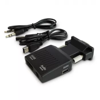 Μετατροπέας SAVIO CL-145 VGA σε HDMI, ήχος, Full HD, μαύρο