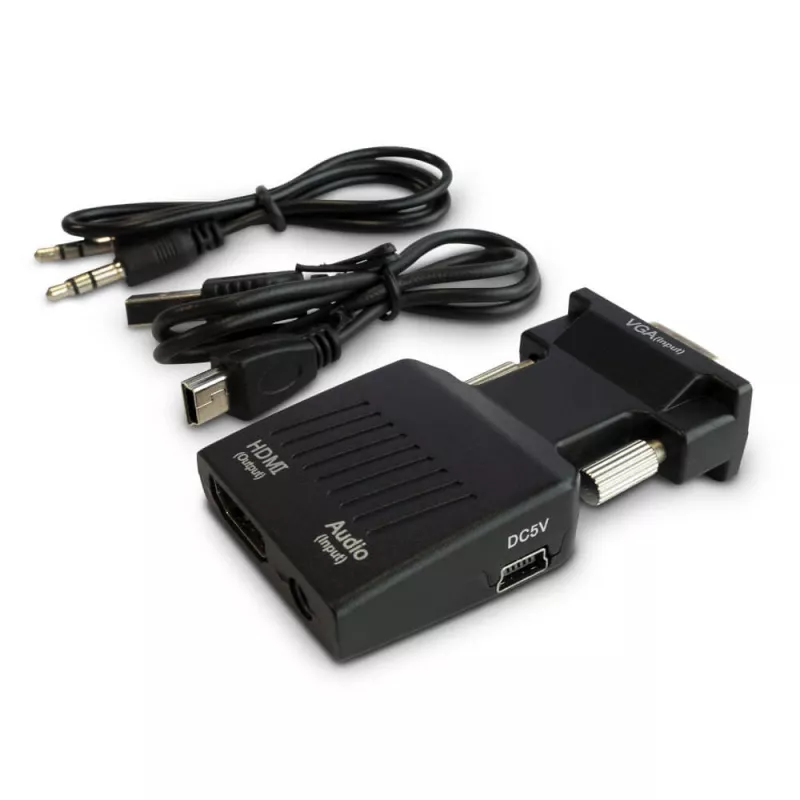 Μετατροπέας SAVIO CL-145 VGA σε HDMI, ήχος, Full HD, μαύρο