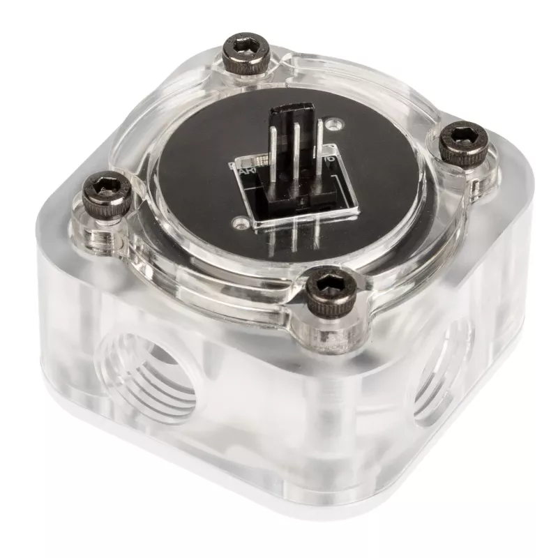 Flow Meter Barrow SLFV2-RGB W ARGB λευκό – αισθητήρας ροής υγρής ψύξης για κυκλώματα PC