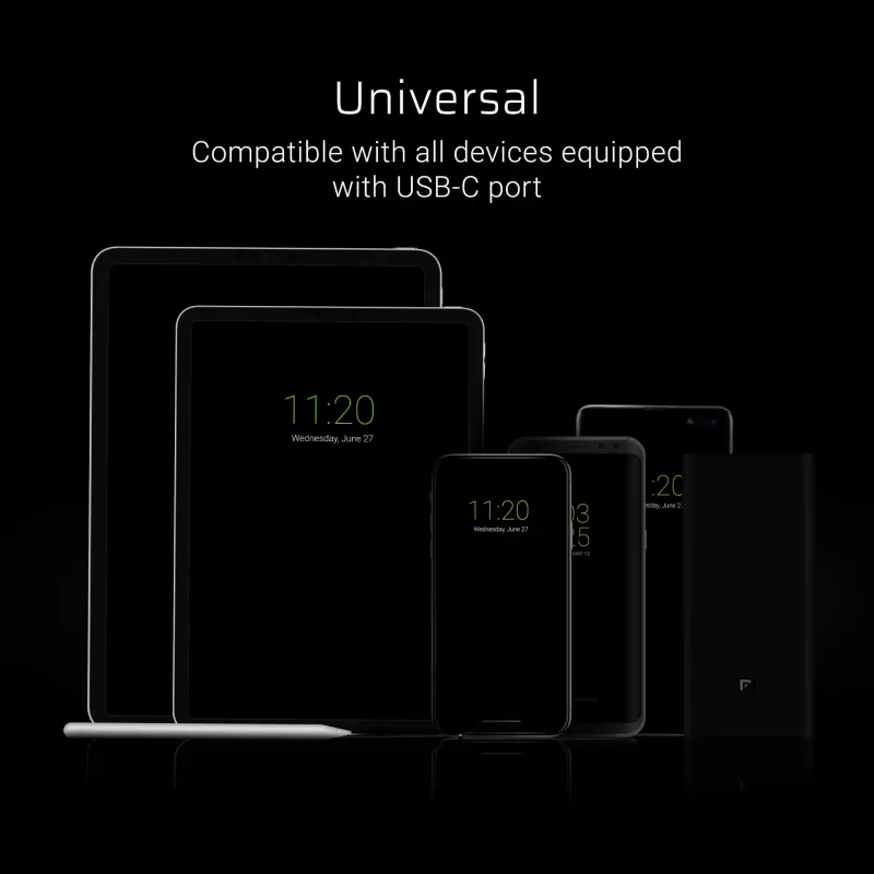 Καλώδιο USB-A σε USB-C Green Cell KABGC03 — 0,25 m, μαύρο, 480 Mbit/s