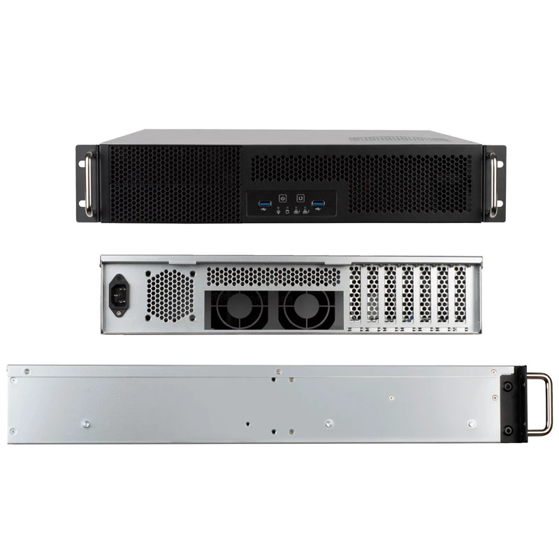 SilverStone RM23-502 Rackmount Server Chassis, ATX, USB 3.0 - 2U - μαύρο