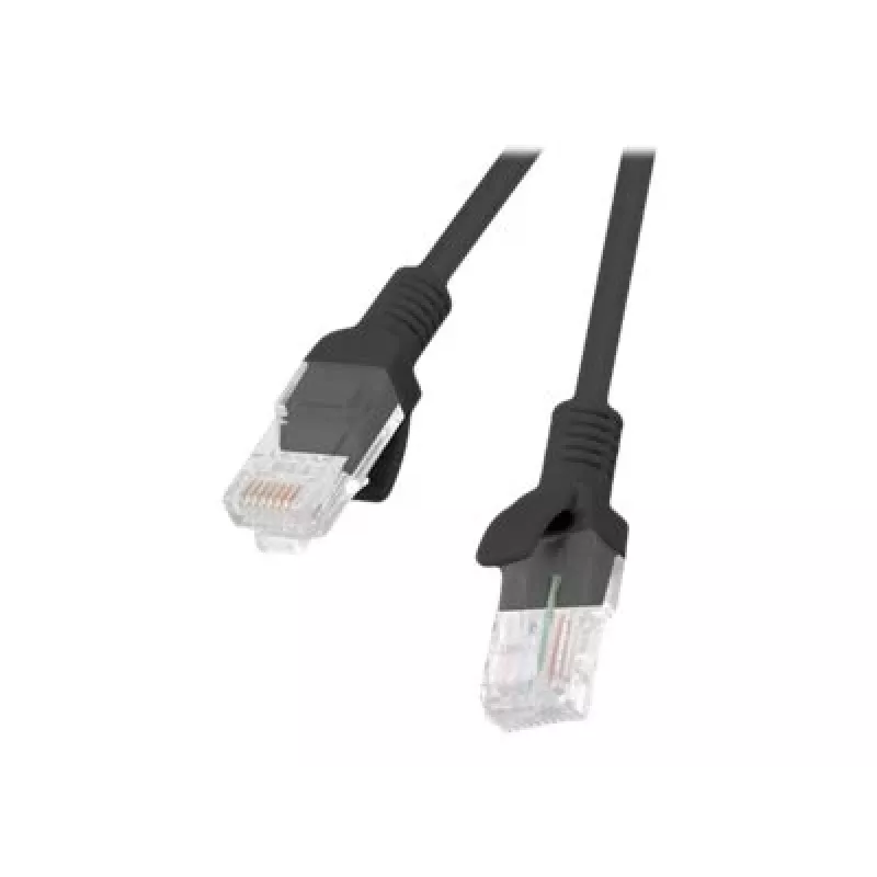 Καλώδιο δικτύου LANBERG PCU5-10CC-0025-BK RJ-45 Cat5e U/UTP 0,25 m μαύρο