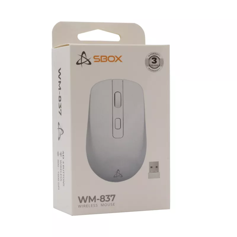 Ποντίκι SBOX WM-837 λευκό USB Type-A