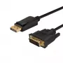 Προσαρμογέας καλωδίου βίντεο SAVIO CL-106 DisplayPort (αρσενικό) σε DVI (αρσενικό), 1,8 m, μαύρο, max. 1920×1080
