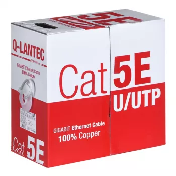 Q-LANTEC Καλώδιο UTP 4PR Cat.5e PVC 305m - Περιορισμένη έκδοση (KIU5PVC305NC)