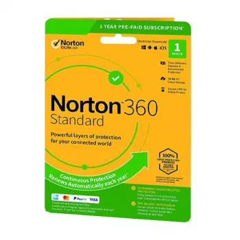 Norton 360 Standard | 1 συσκευή | 1 έτος | 10 GB χώρος στο cloud | EU | NON SUB |