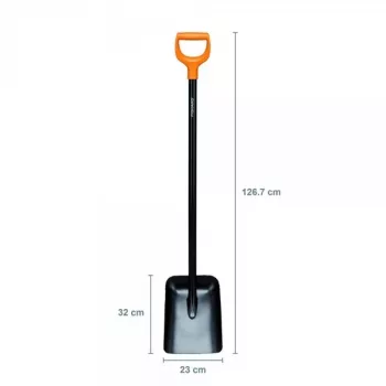Fiskars Solid Metal Φτυάρι με λαβή D