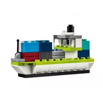 LEGO Classic Δημιουργικά Οχήματα Πολύχρωμο Σετ Μοντέλων Αυτοκινήτων με Παιχνίδι Αστυνομικού Αυτοκινήτου & 11023 Κλασική Πράσινη Βάση Τετράγωνη 32x32 Θηκών
